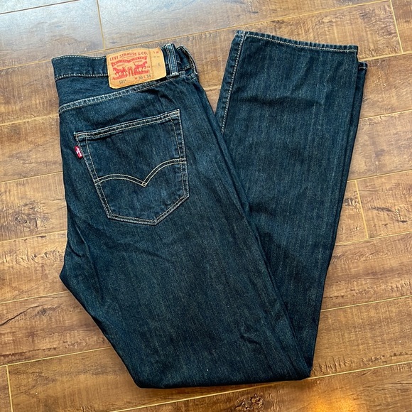 Levi's Other - Mens 501 Levi’s Button Fly Dark Wash 36 x 34